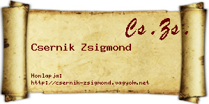 Csernik Zsigmond névjegykártya